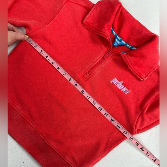 NWT Prince Pickleball Women's French Terry 1/4 Zip Pullover Power Red XS - Picture 5 of 13